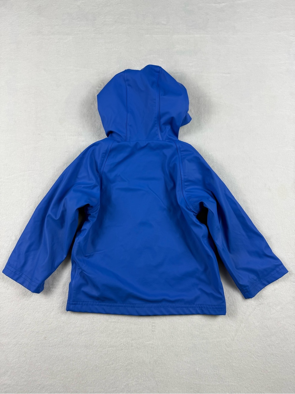 Oaki Hooded Rain Jacket Lined Rubber Rain Jacket Royal Blue Kids Boys 2T - Picture 8 of 8